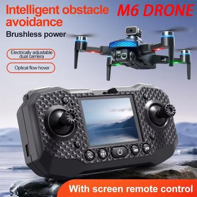 Neuer professioneller M6 Drohne 8K HD mit Bildschirm WIFI FPV Intelligente Hindernisvermeidung Bürstenloser Motor Fernbedienung Quadcopter Drohne Spielzeug