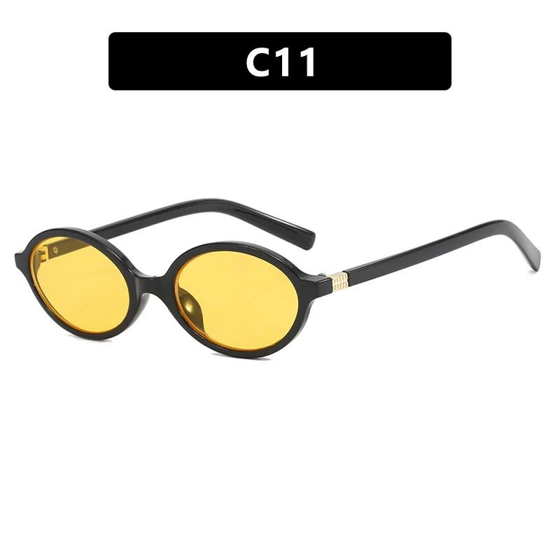 Trendy Women Men Optical Glasses Summer Retro Oval Sunglasses Cat Eye Sun Glasses Small Frame Outdoor Sun Protection Eyewear