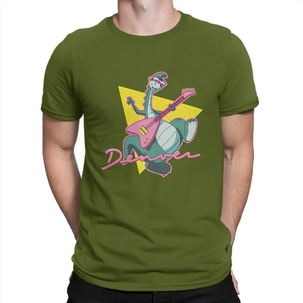 The Last Dinosaur T-Shirt Men Denver Vintage Cotton Tees Crew Neck Short Sleeve T Shirt Birthday Gift Clothes