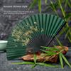 Boys 8-Inch Han Chinese Clothing Green Bamboo Forest Folding Fan