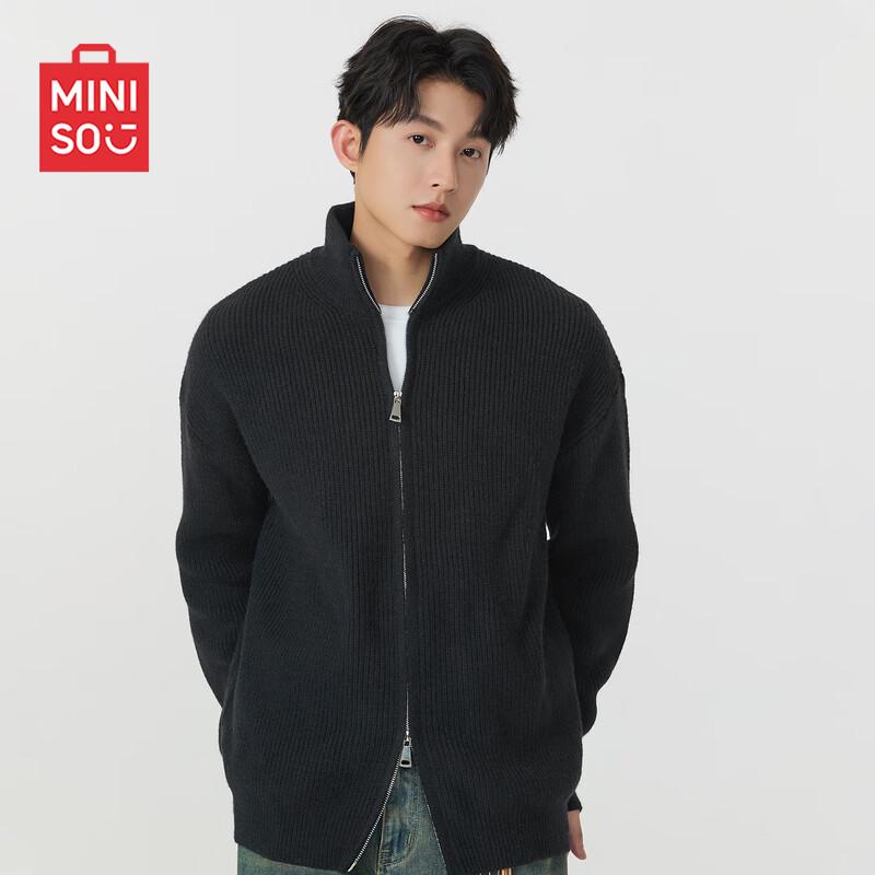 MINISO Men's Casual Knit Cardigan Sweater