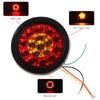 2 Stück LED-Bremslicht für Auto 12V Retro Runde Nebelschlussleuchte 16-LED-Rücklicht für Anhänger