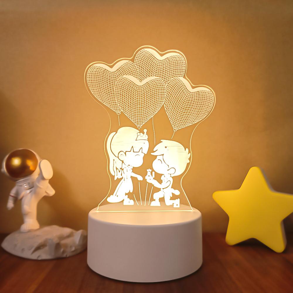 SOLOLANDOR 3D LED Lamp Creative 3D LED Night Lights Novelty Illusion Night Lamp 3D Illusion Table Lamp For Home Decorative Light