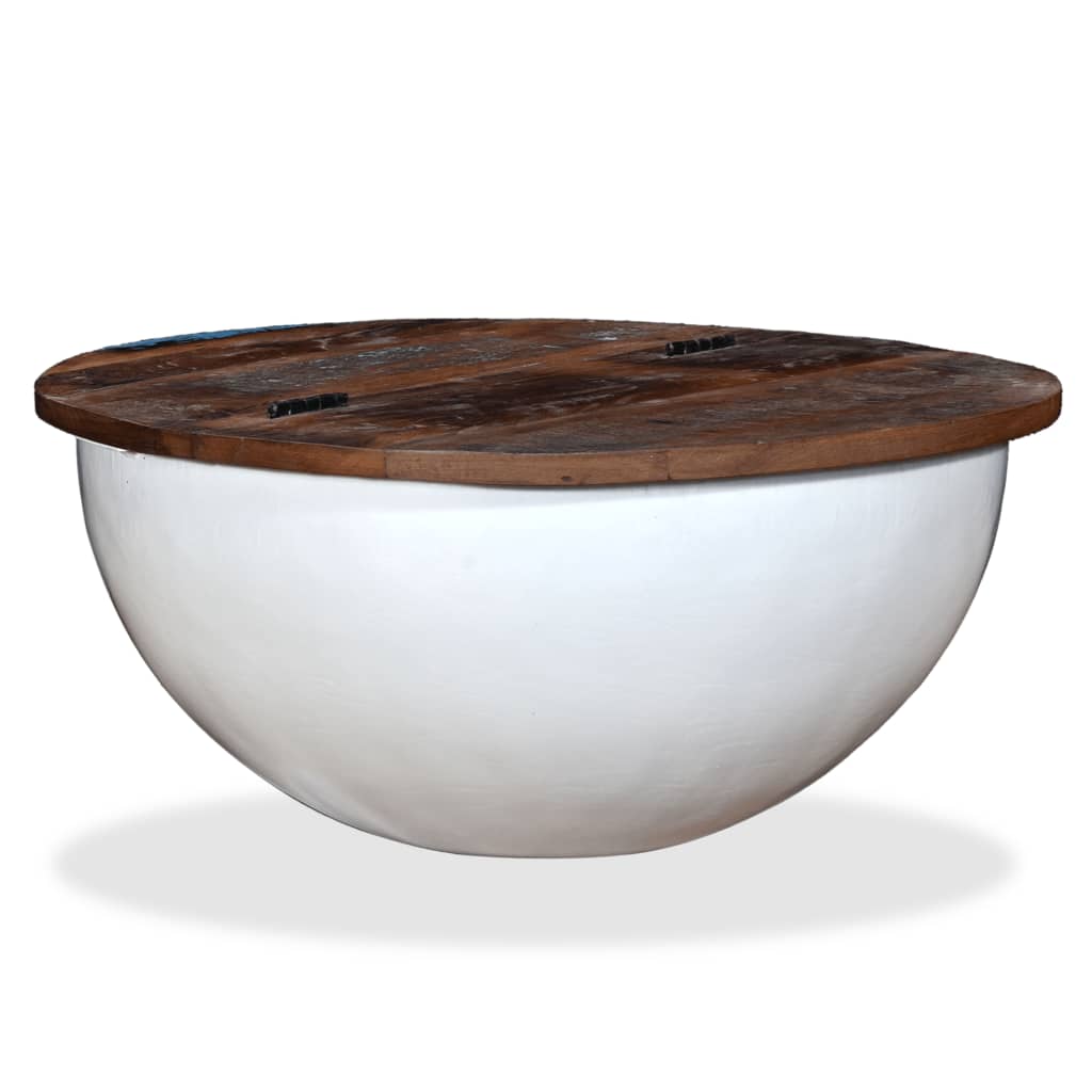  Reclaimed Wood Coffee Table, Bowl Shape