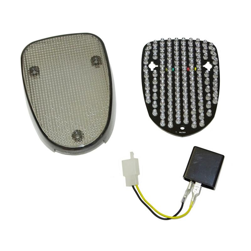 

Motorcycle Rear Tail Light Integrated Turn Signal Lamp For Royal Star XVZ1300 V-Star 650 XVS650 Classic димчастий чорний колір