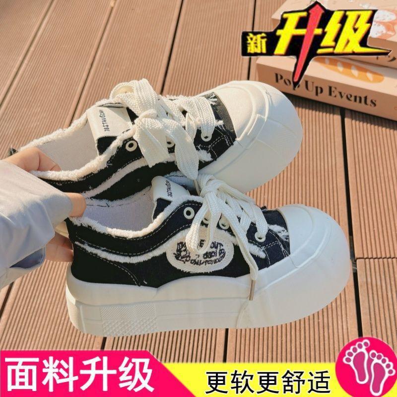 Черные холщовые туфли весна и осень ins тренд 22 года новые нишевые дышащие повседневные спортивные туфли 35