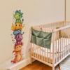 Cartoon Cute Dinosaur Stacked Luohan Bedroom Door Stickers Home Background Beautification Decoration Wall Stickers