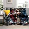 1PC Custom Name Dark Fantasy Portrait Flannel Blanket Versatile,all-season Throw Suitable for the Living Room,bedroom,camping,travel,and Gift