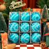 9Pcs 8CM Christmas Balls Christmas Tree Ornaments Hanging Xmas Tree Ball Pendants Party Home Decor New Year Navidad Decor