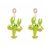 Creative Enamel Stud Earrings Rhinestone Bohemian Dangle Earring Lobster Earrings  Beach