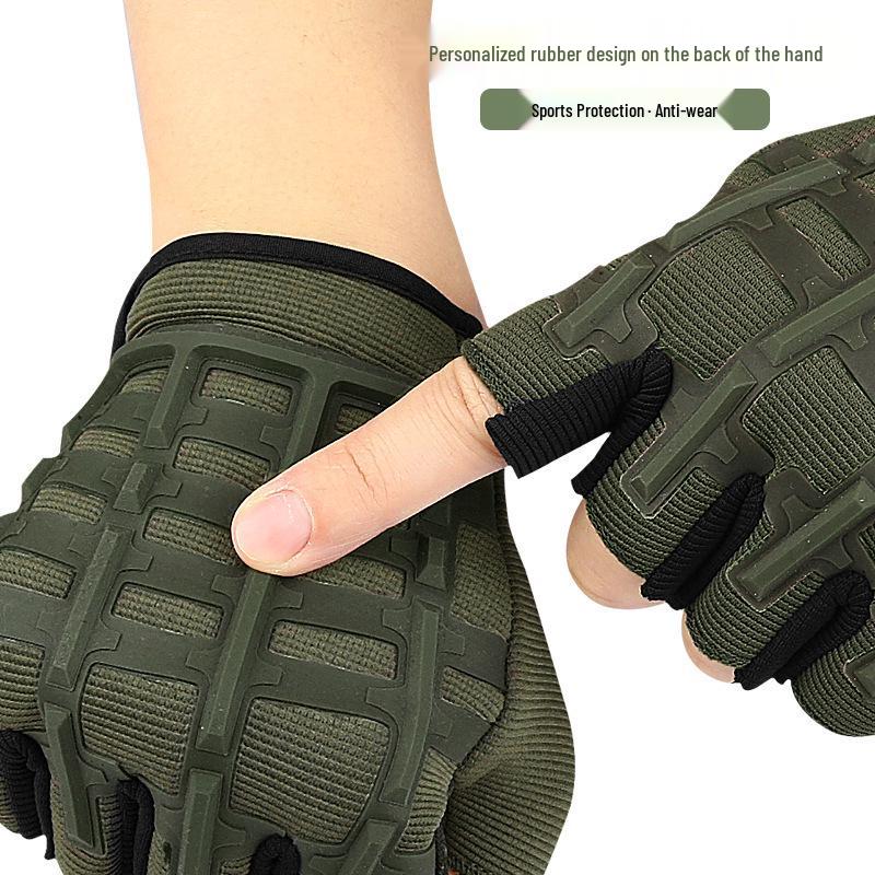 Unisex Half-Finger Tactical Gloves: Non-Slip, Breathable, Wear-Resistant for Outdoor Sports, Fitness, Cycling, and Mountaineering.