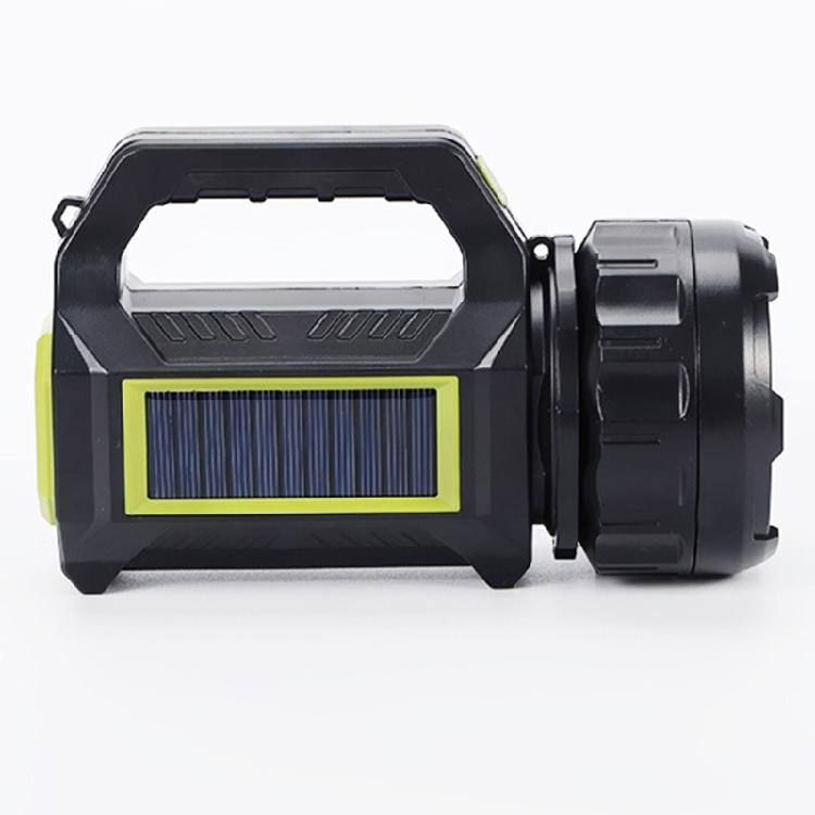 Solar Flashlight Rechargeable Outdoor Waterproof Spotlights LED Work Light Searchlight Light for Camping Emergencies