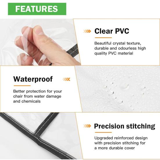 2 st Salongsstolskydd Sitskydd Vattentät Salong Klar Frisörstol
