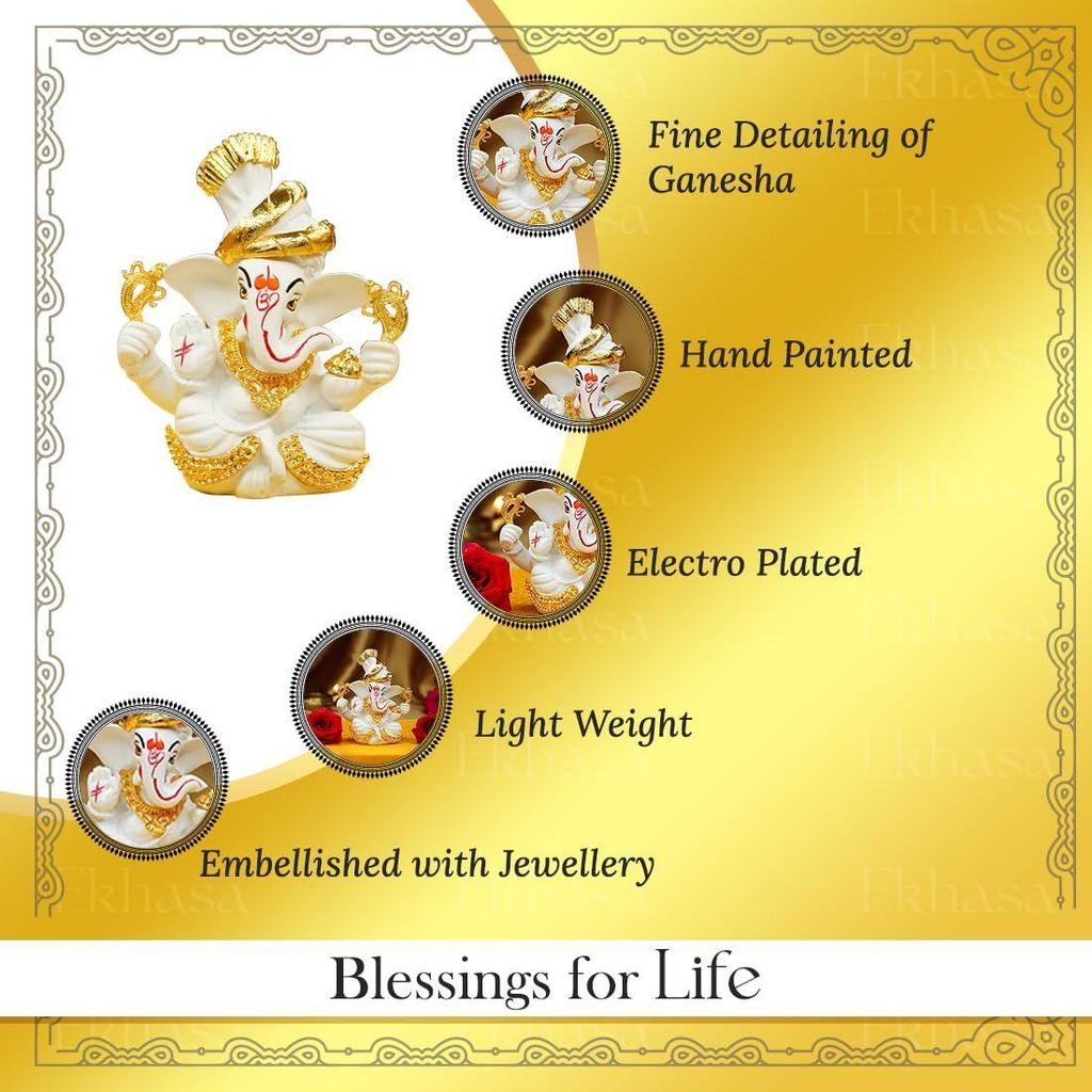 Resin Ganesh Idol for Car Dashboard, Ganpati Cars, Vinayak Idols Dash Board, Home Decor, Ganapathi Home, Vinayagar Statue, Ji