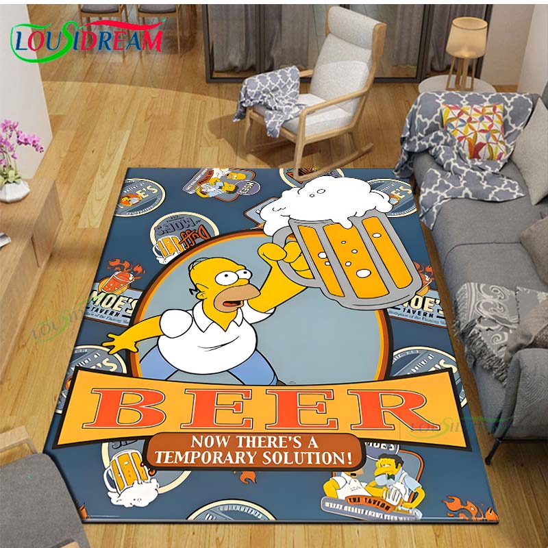 Hot Cartoon TV Role Printed Carpet Outdoor Rug Area Rug Non-slip Carpet Bedroom Decor Carpet for The-A-Simpsons Room Gift