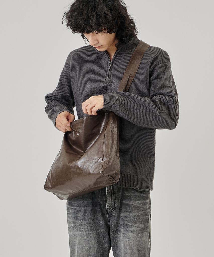 The-Abon Niji Faux Leather Crossbody Bag Brown