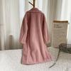 Women Fashion  And Winter Loose Medium Long Windbreaker Lamb Coat