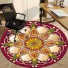 1pc MandalaChair Carpet for Office, Indoor Non-Slip Washable Polyester Fiber Carpet, Mat For Office, Machine Washable