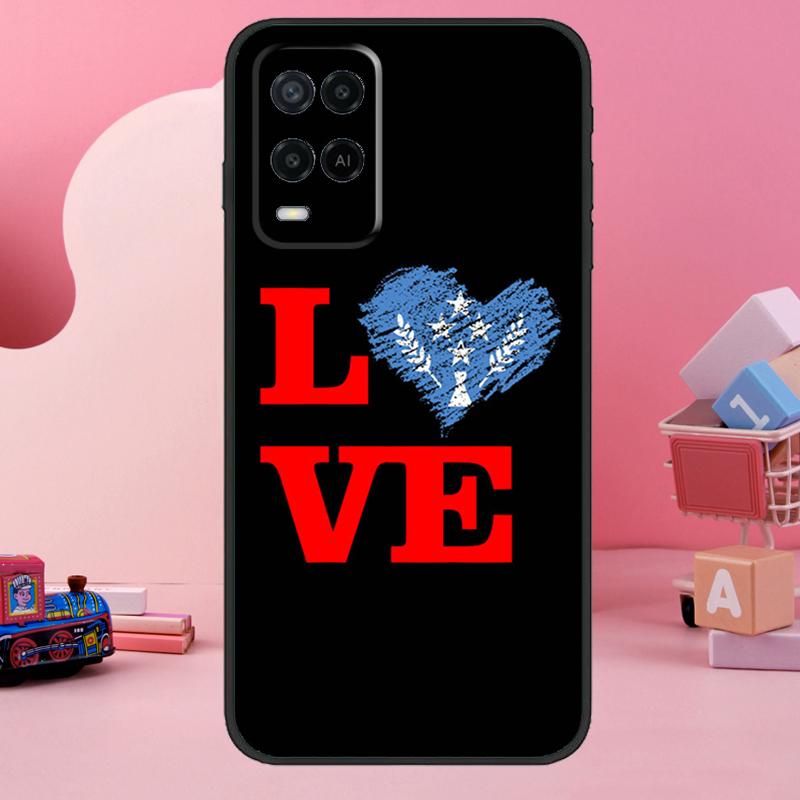 Kosrae Flag Case For Oppo A98 A78 A18 A38 A58 A60 A80 A40 A77 A57 A17 A74 A54 A94 A96 A76 A16 A15 A5 Pro