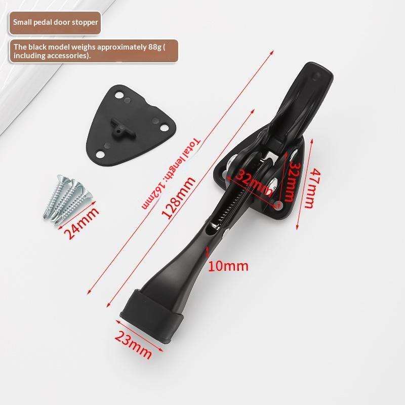 Kick Down Door Stopper Easy Pedal Long Lasting Use 1 Set Anti Rust Hardware Floor Holder for Home Office Hotel Apartment