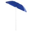 1.7m Beach Umbrella, Portable Parasol with Tilting Function, Carry Bag, Outdoor Sunshade Shelter with 8 Ribs, Blue