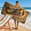 Strandtuch mit Afrikanische Tiere Print, Großes Weiches Schnelltrocknendes Handtuch für Strand Camping Schwimmen