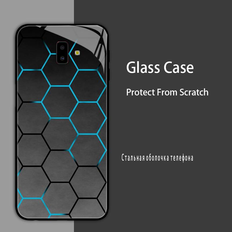 For Samsung J6 J6+ 2018 Case Cover Tempered Glass Case Hard Shockproof Coque Bumper For Samsung J4 Plus J7 2017 Protect Case