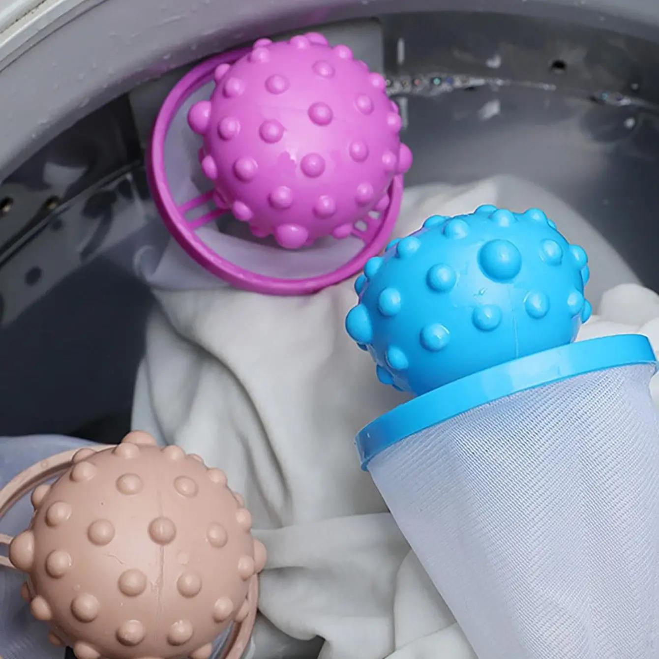 

1pc- Reusable Laundry Hair Catcher Bags - Pet & Lint Remover Mesh Filters For Washing Machines, Durable Floating Trap Nets білий