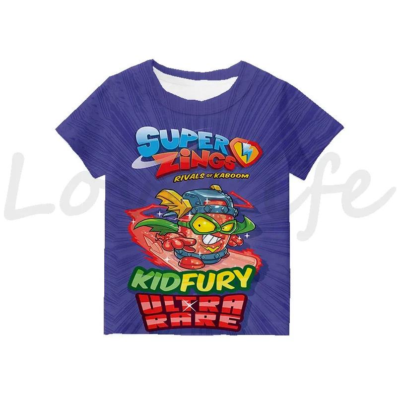 Kids SuperTings T Shirt Harajuku Boys Girls Cartoon Print T-shirts Summer Short Sleeve Children's Clothing Comfortable Tee Tops