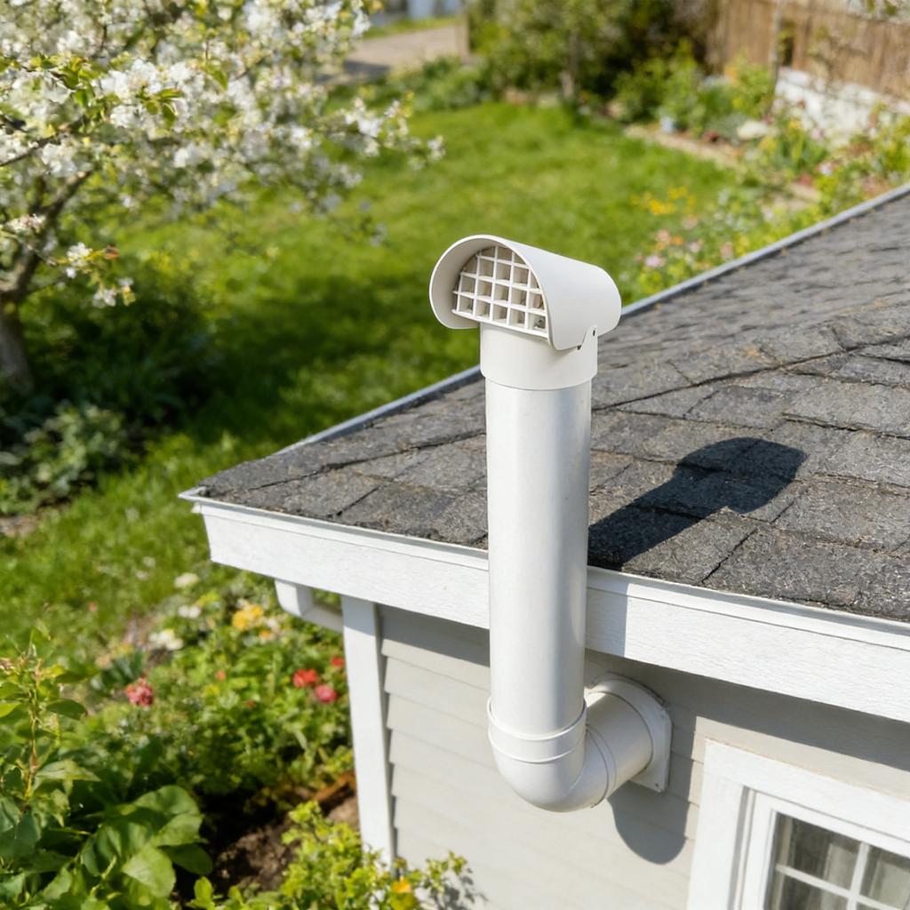 Radonová ventilační krytka pro 3 potrubí, 3 PVC ventilační krytka pro radonové dmychadlové potrubí/kouřovody/střešní potrubí, Radonová ventilační stříška, Zabraňuje vnikání deště, sněhu a listí,