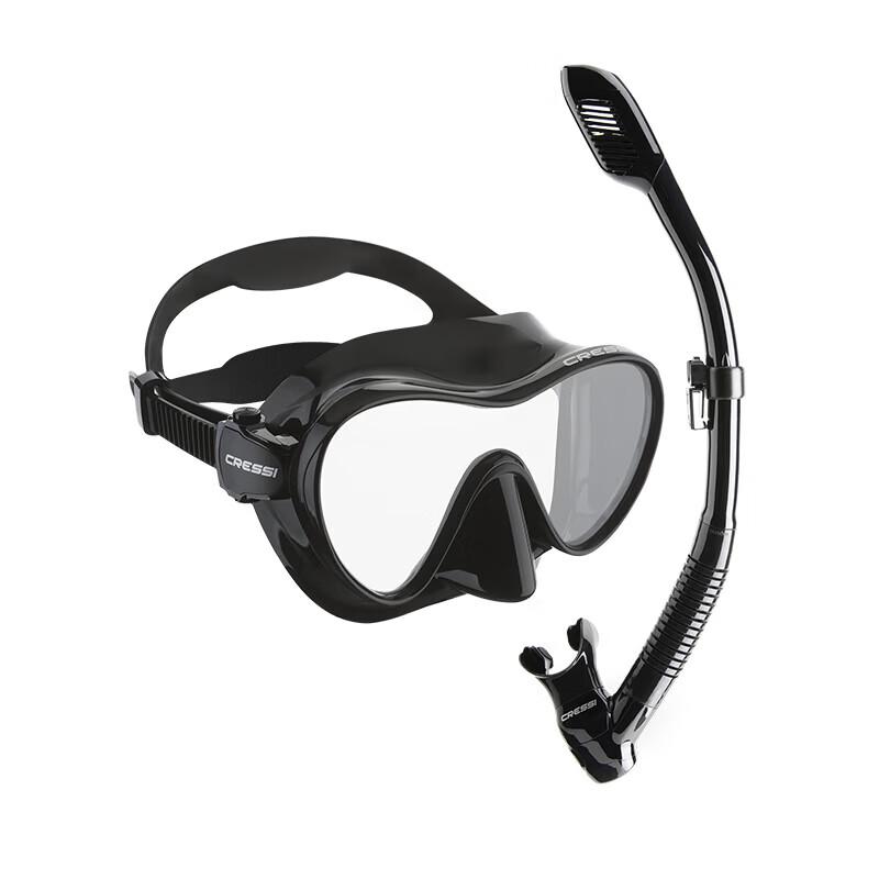 Cressi F1 Dive Mask & Full Dry Snorkel Set