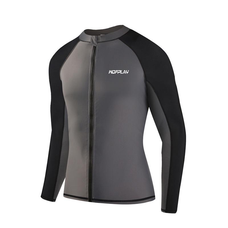 Men's Quick-Dry UV-Protection Diving & Surfing Suit - Slim Fit Long-Sleeve, Zip-Up Jellyfish-Proof Set