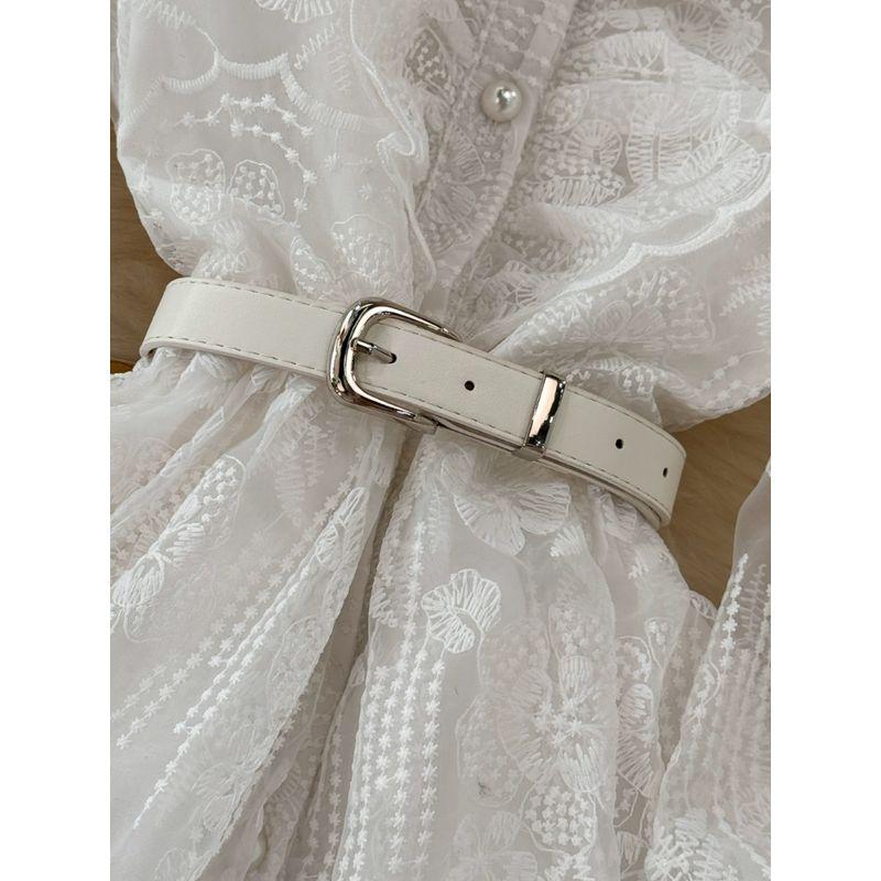 Waist Trimming below the Knees Long Sleeves Elegant Graceful Lace First Love Skirt