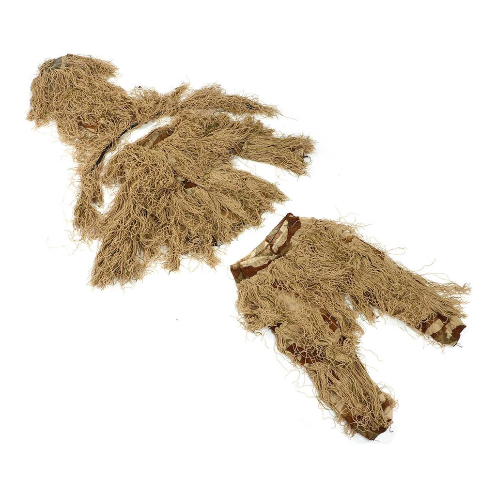 Dziecięcy kombinezon kamuflażowy 3D Oddychająca wełna 5 w 1 Odzież myśliwska Strój kamuflażowy Ubrania w zestawie kurtka spodnie kaptur przechowywanie