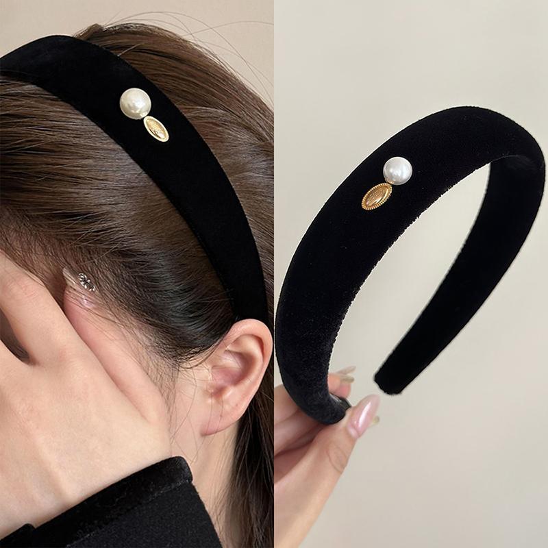 Velvet Headband Female Face Wash Minimalistic Hairhoop Advanced Daily Headhoop Hair Accessories