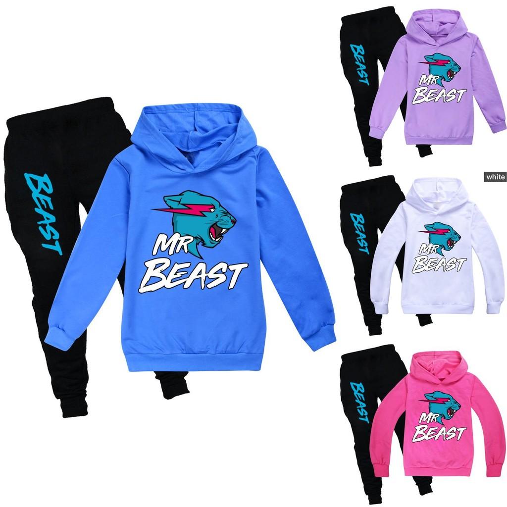 Conjunto de Sudadera con Capucha y Pantalones Jogger de Algodón de Dibujos Animados para Niños, para Jugar Activamente y Uso Casual