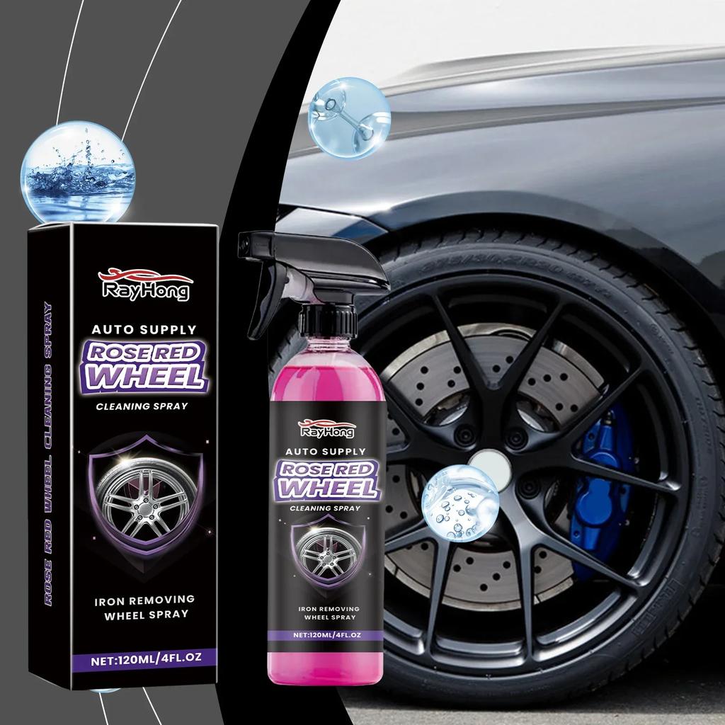 120ml Car Wheel&Tire Cleaner Brake Dust Grime Dirt Remover Alloy Rim Cleaner For Cars/Trucks/Suvs - Non-Corrosive Formula Amagi