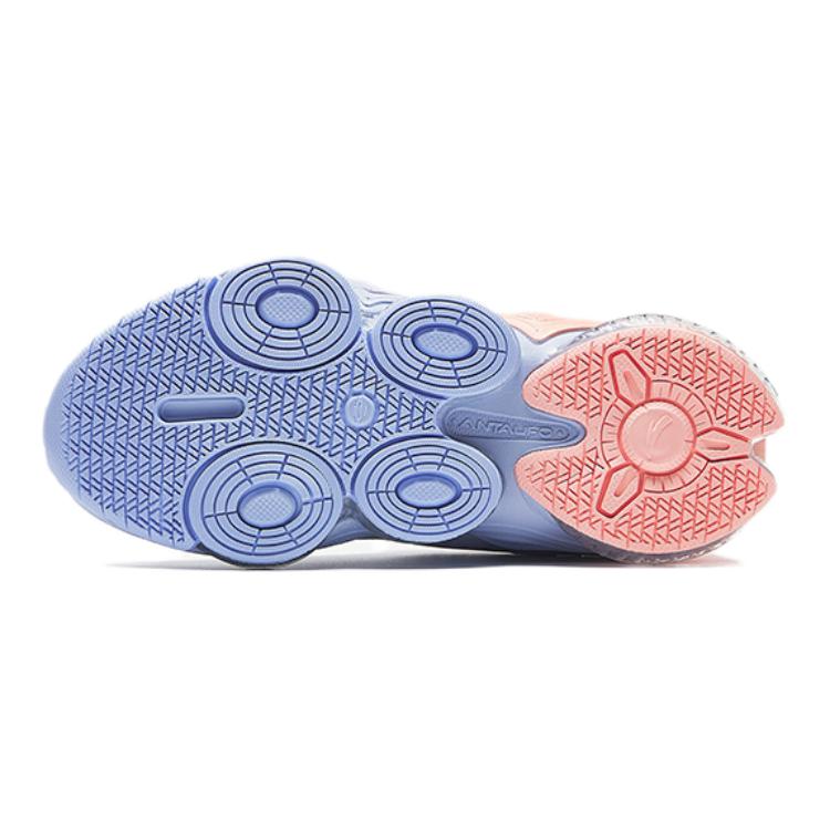 Anta Kids Fabric UFO 6.0 Body Measurement Test Non-Slip Wear-Resistant Low-Top Running Shoes Kids Sneakers White Blue Pink 322439901-2