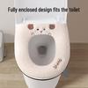 Lambswool Sheep Zippered Waterproof Cartoon Toilet Seat Cushion Set