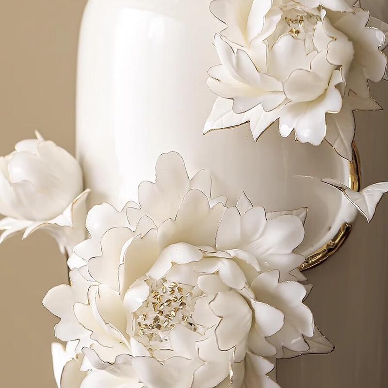 Light Luxury Peony Ceramic Vase