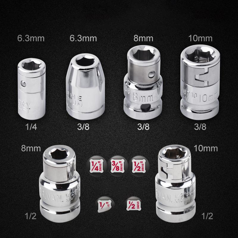 Ratchet Socket Adapter Universal Socket Hex Bit Holder Converter Wrench Hand Tools Set Repair Tools