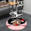 Charming Afro Girl Chair Mat   Round Carpet for Home Decor, Office Use, and Gifts   Suitable for Bedrooms, Living Roomss0276b