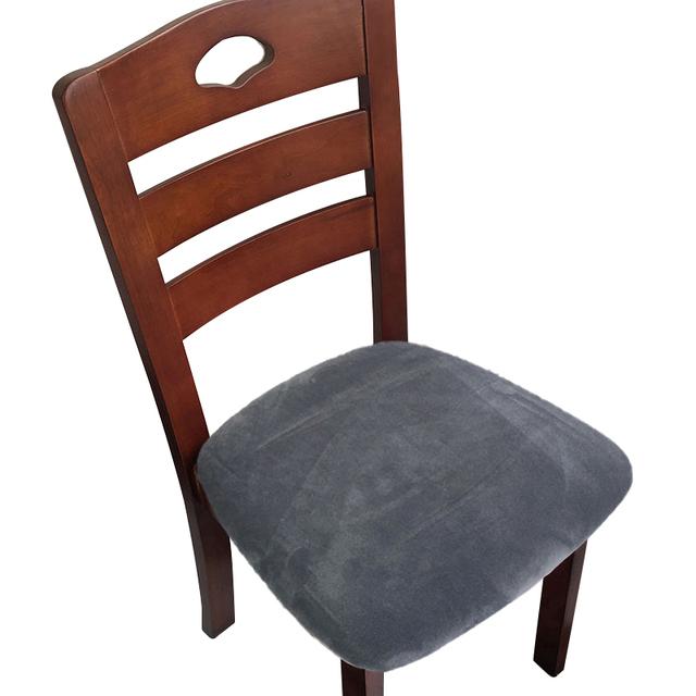 1 Stück abnehmbarer Esszimmerstuhl Sitzbezug Samtstoff Dehnbares Stuhlpolster Sitzpolster Überwurf für Esszimmer Küche für Zuhause