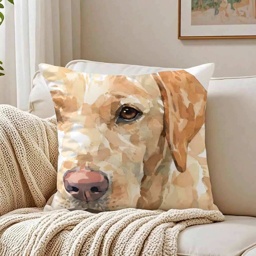 Labrador Retriever Pillow Friendly Dog Plush Cushion Cushion Cover Pillowcase Antidustmite living Room Sofa Decor Cushion Room