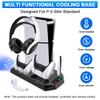 3 Mode Cooling Fan for PS5 Vertical Stand 2 Controller Charging Dock for PS5 Slim Disc Digital Edition