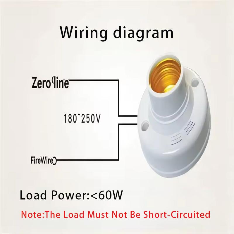 E27 Screw Lamp Base Sound Voice Control Delay Switch Light Socket Adapter AC180-240V Lighting Accessories LED Bulb Holder