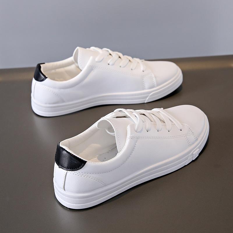 Fashion Desginer Women Sneakers Breathable Students Casual Sports Shoes Girl Flat Leather Pu White Shoes Woman Vulcanize Shoes