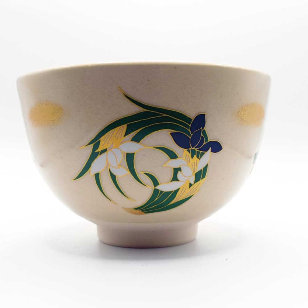 Matcha Tea Bowl, Tea Bowl, Overglaze Tea Bowl, Four Gentlemen, Tea Ceremony Utensils, Practice, Ceramic, for Tea Ceremony, Year-round Use