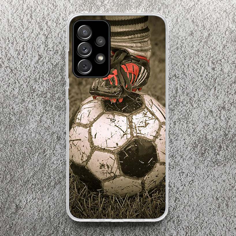 Football Soccer Ball Design Print Soft Case for Samsung A51 A50 A21S A70 A71 Phone Shell A31 A41 A10 A20E A30 A40 A6 A7 A8 A9 Pa