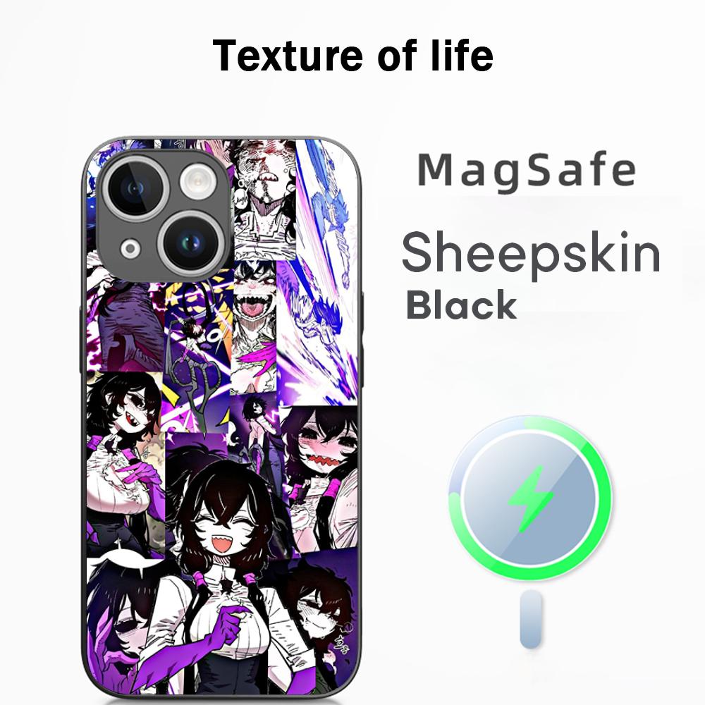 Bibian player Y2k anime girl design Phone Case For iPhone 17 16 15 14 13 12 Plus Pro Max  High-end Luxury Magsafe Sheepskin
